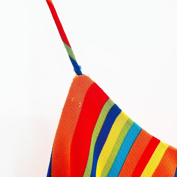 Vintage 90s Y2K Ralph Lauren Midi Slip Dress‎ in Rainbow Stripe Print Size 6 - Picture 9 of 9